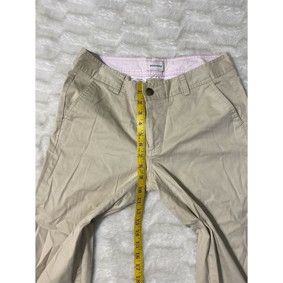 Dockers Women’s Sz 8 Polyester Capri Crop Pants Tan Beige Run For The Cure - Picture 6 of 11